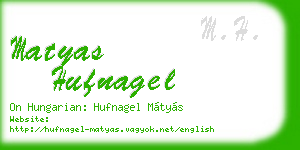 matyas hufnagel business card